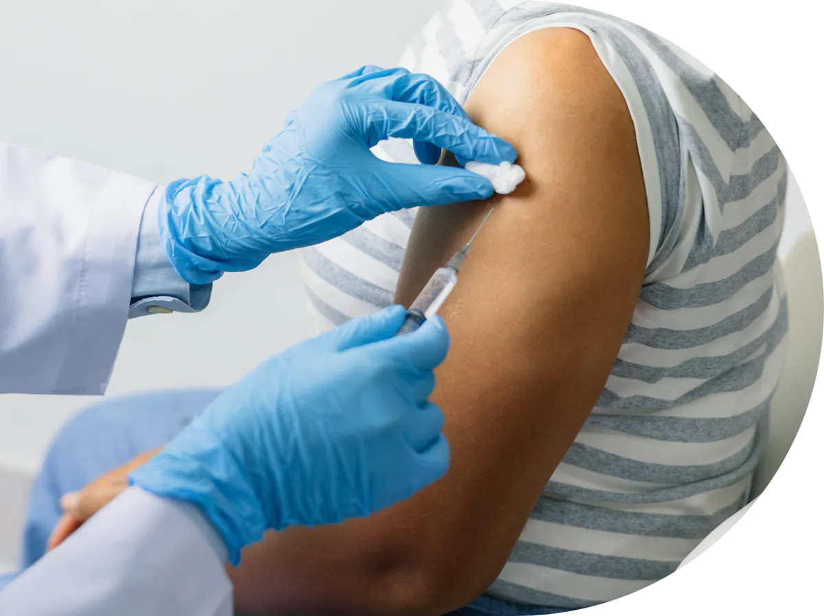woman having a vaccination