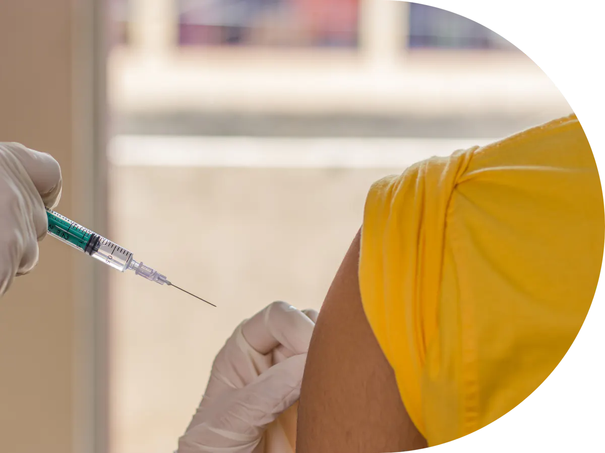 patient having yellow fever vaccine