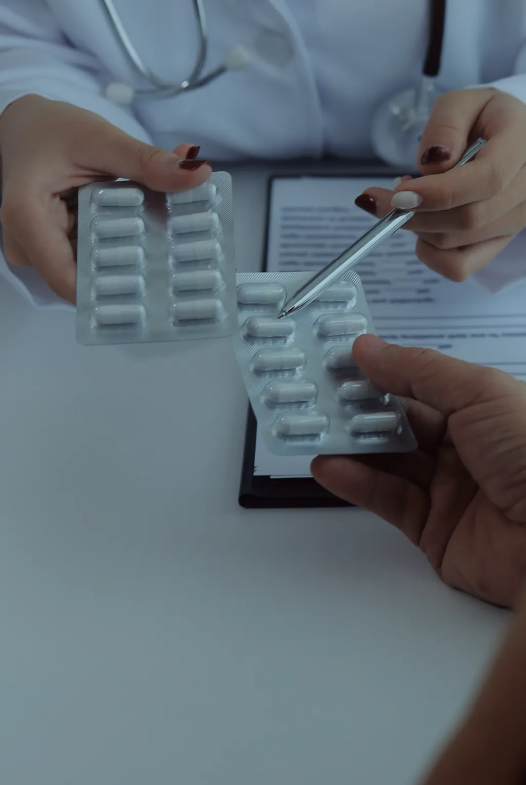 patient being prescribed Typhoid Oral