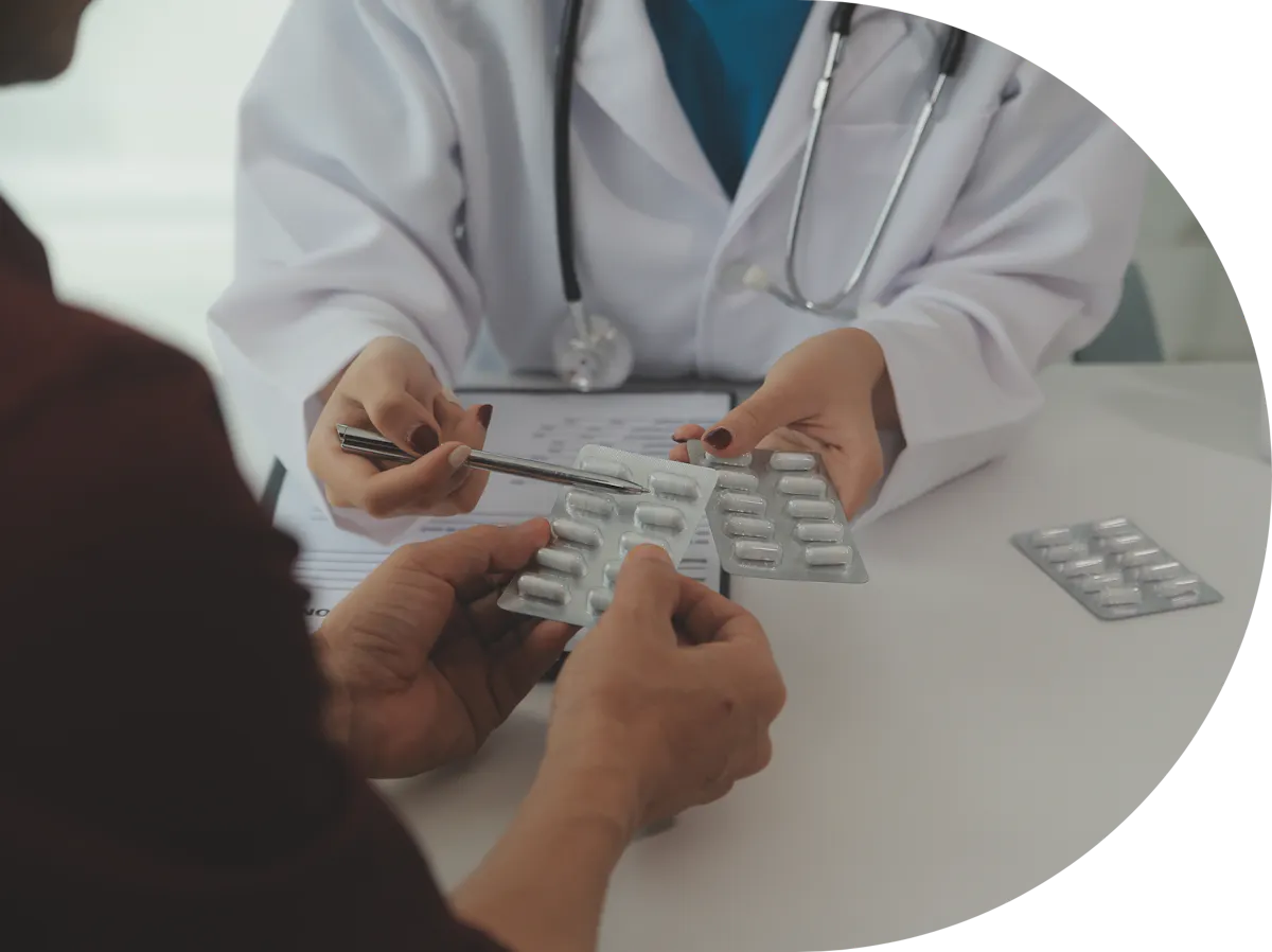 patient being prescribed Typhoid Oral