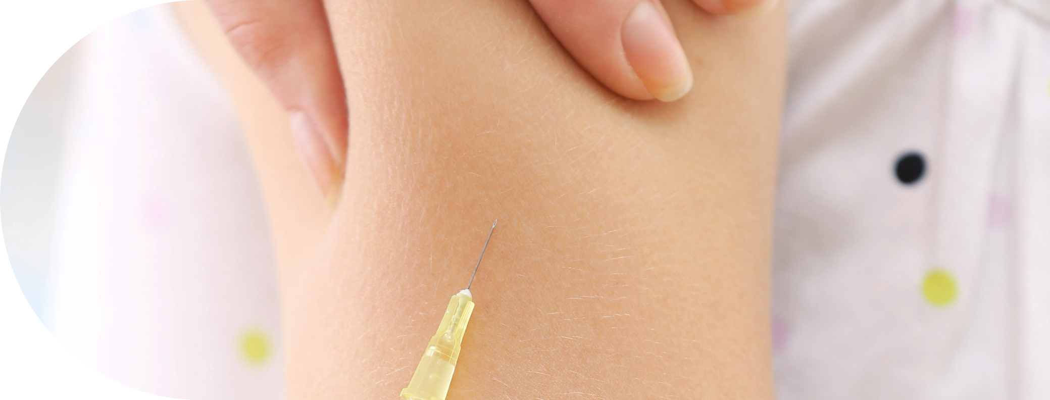 patient having an MMRV vaccination