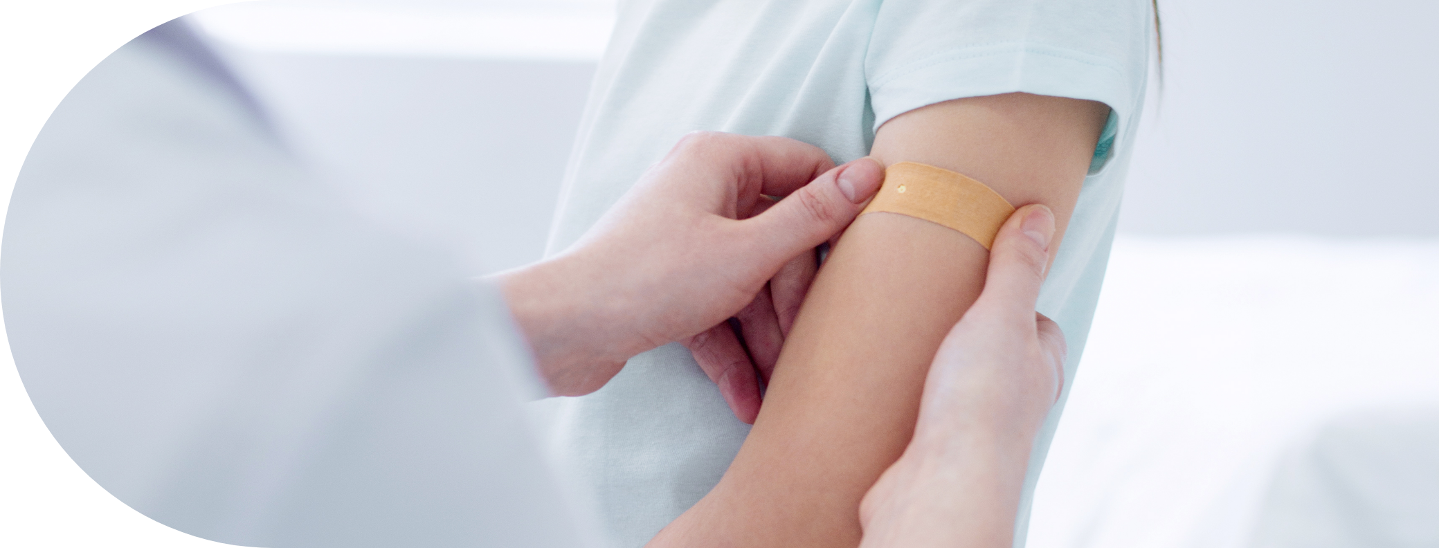 young girl having Meningoccal vaccine