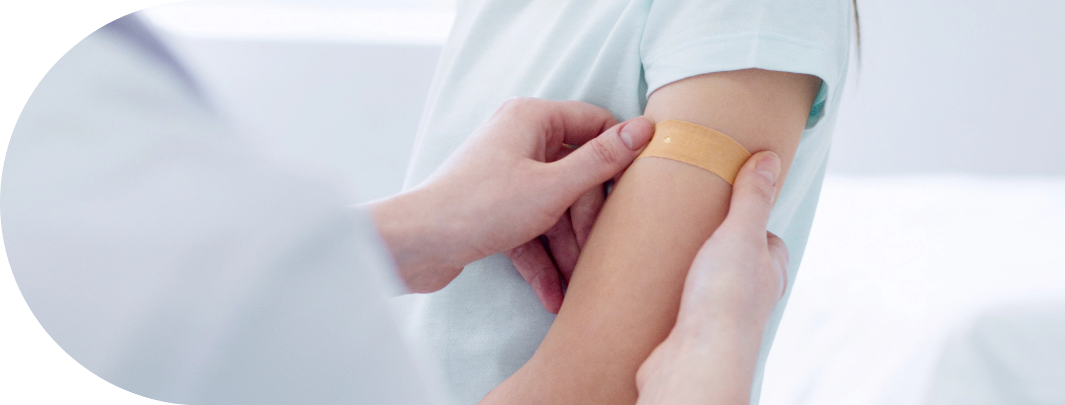 young girl having Meningoccal vaccine