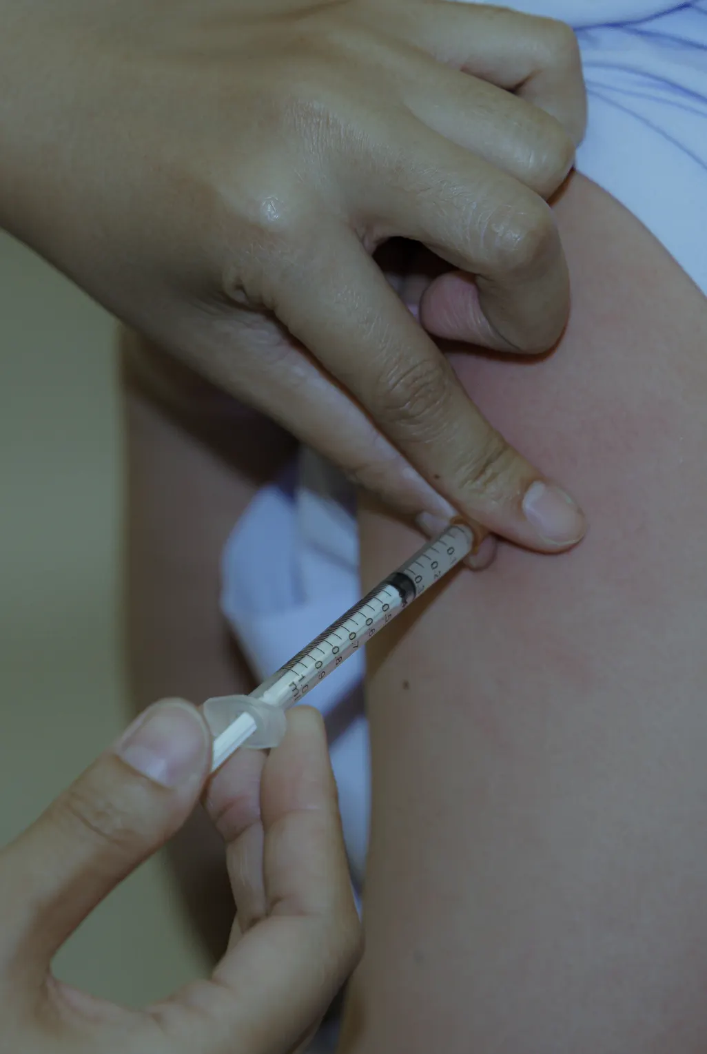 Shingles vaccine being given