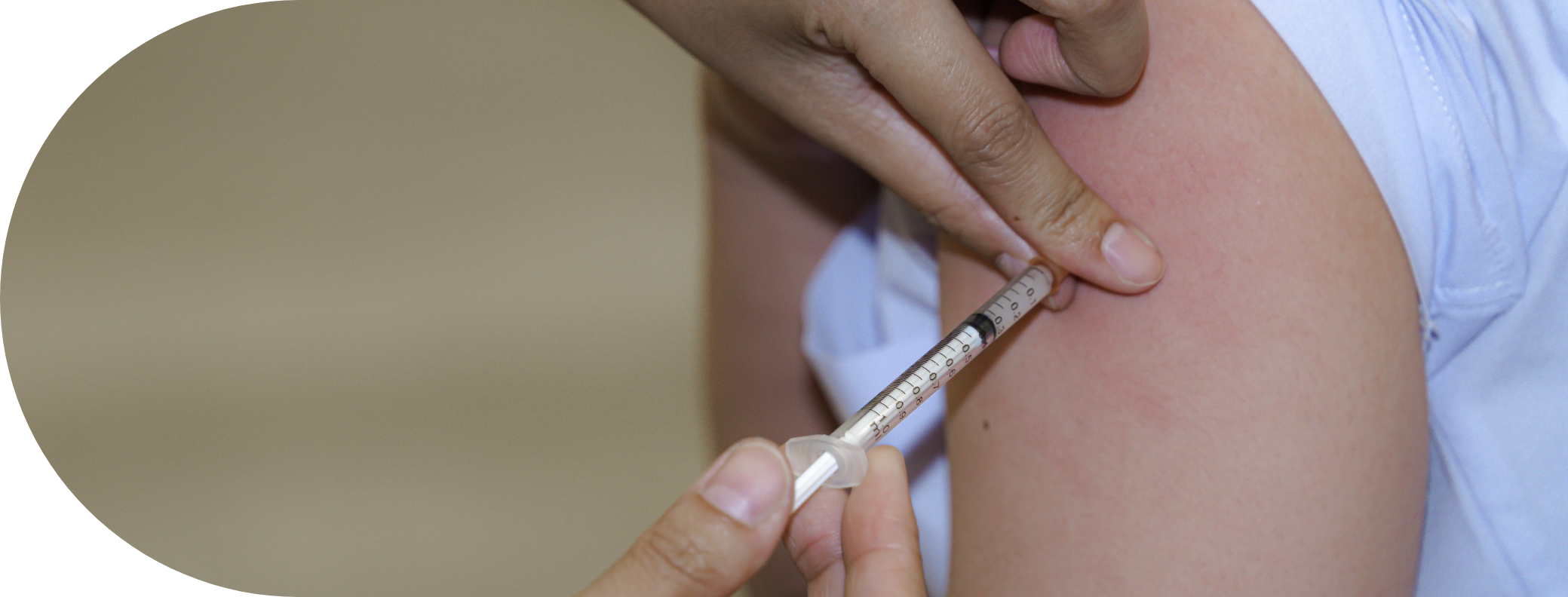 Shingles vaccine being given
