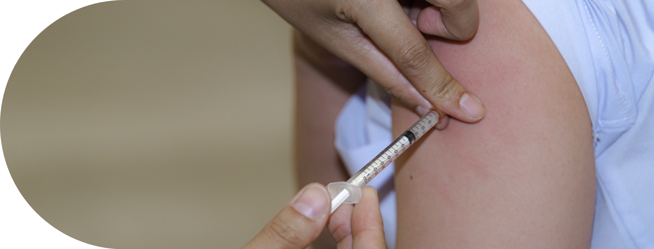 Shingles vaccine being given