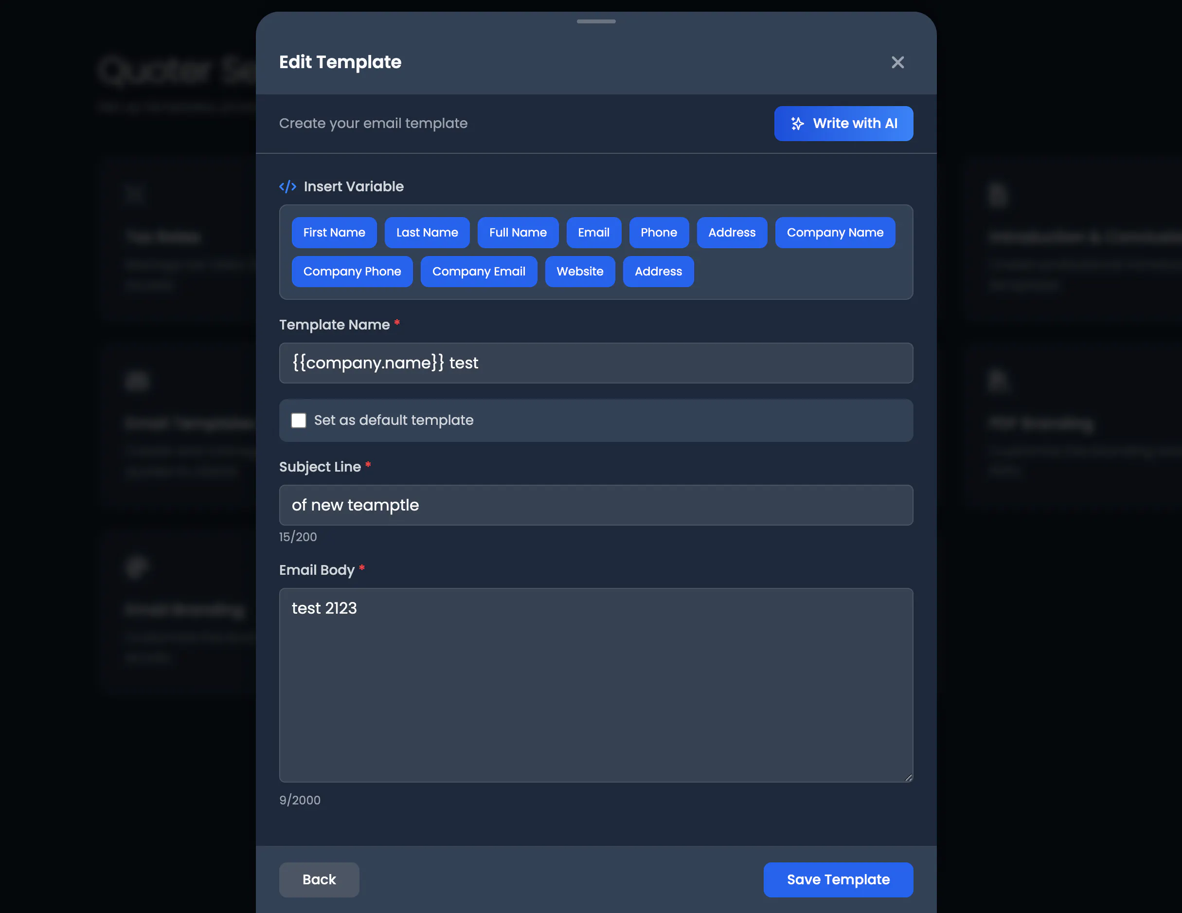 Email Template Builder