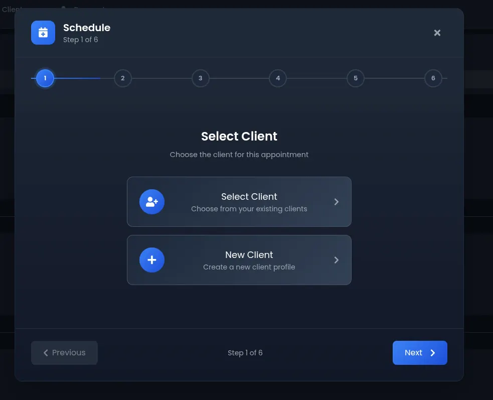 Scheduling Screenshot