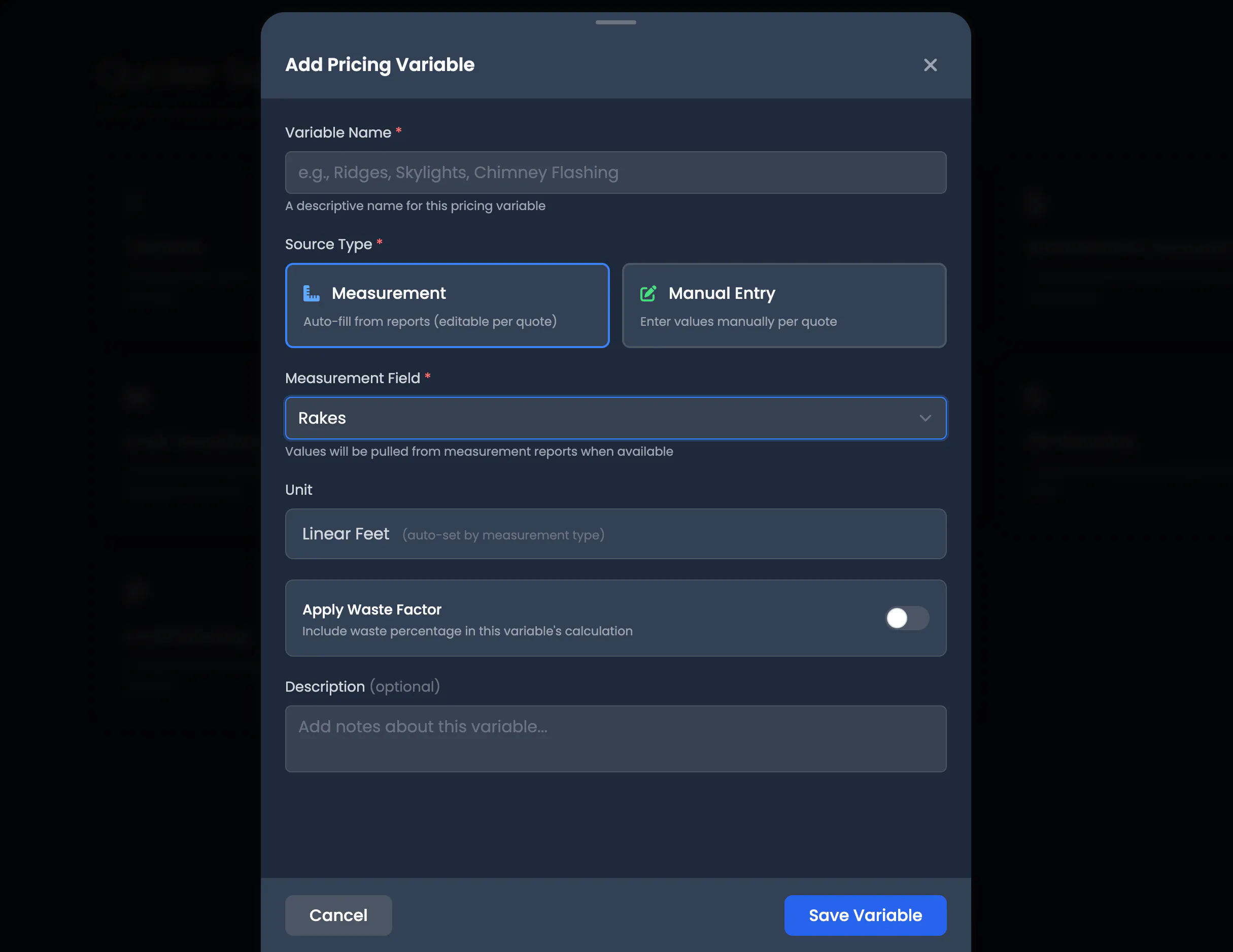 Advanced Pricing | SkyQuote Help Center