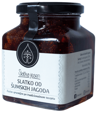 Slatko od šumskih jagoda, slika tegle