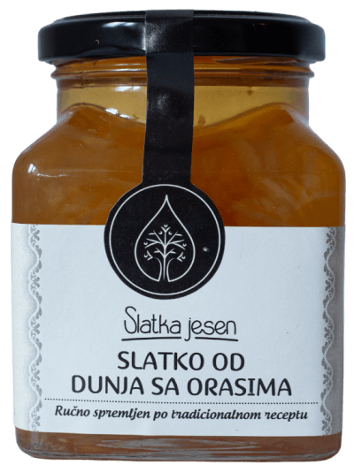 Slatko od dunja sa orasima, slika tegle