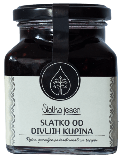 Slatko od divljih kupina, slika tegle