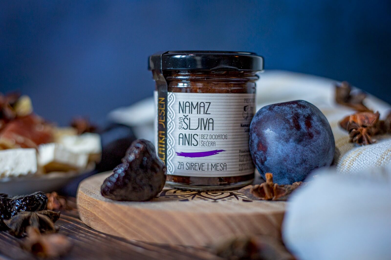 Namaz suva šljiva anis, scenska fotografija