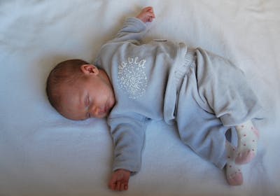 Baby in pyjamas