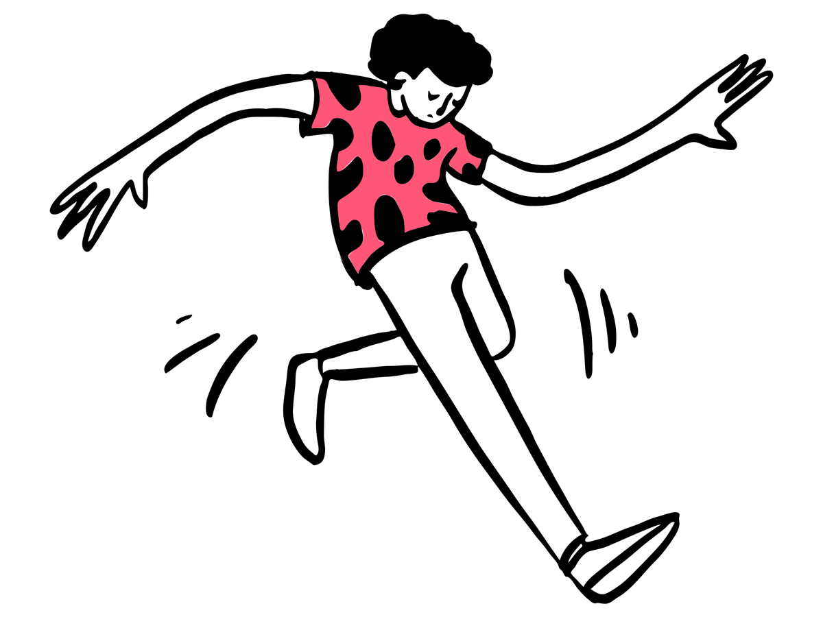 Illustration of a person walking