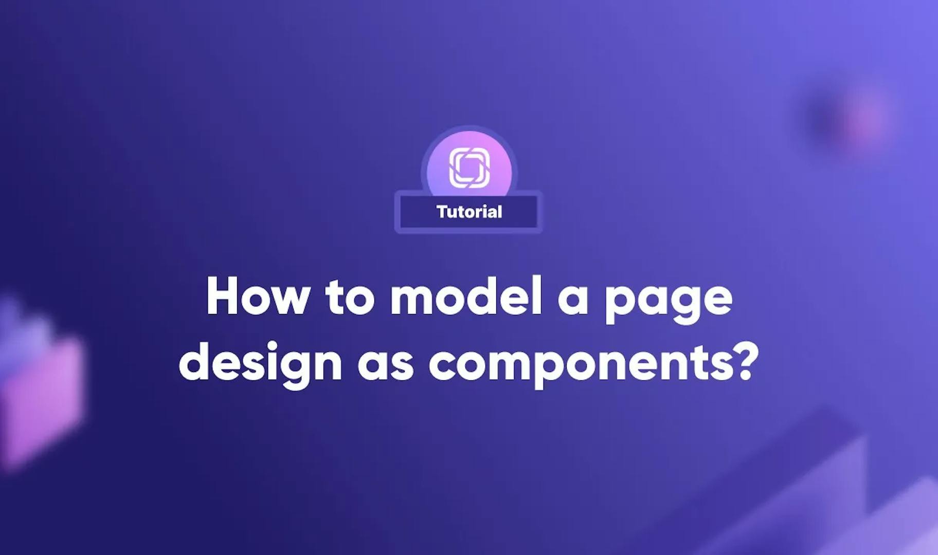 How to model a page design as component Youtube thumbnail