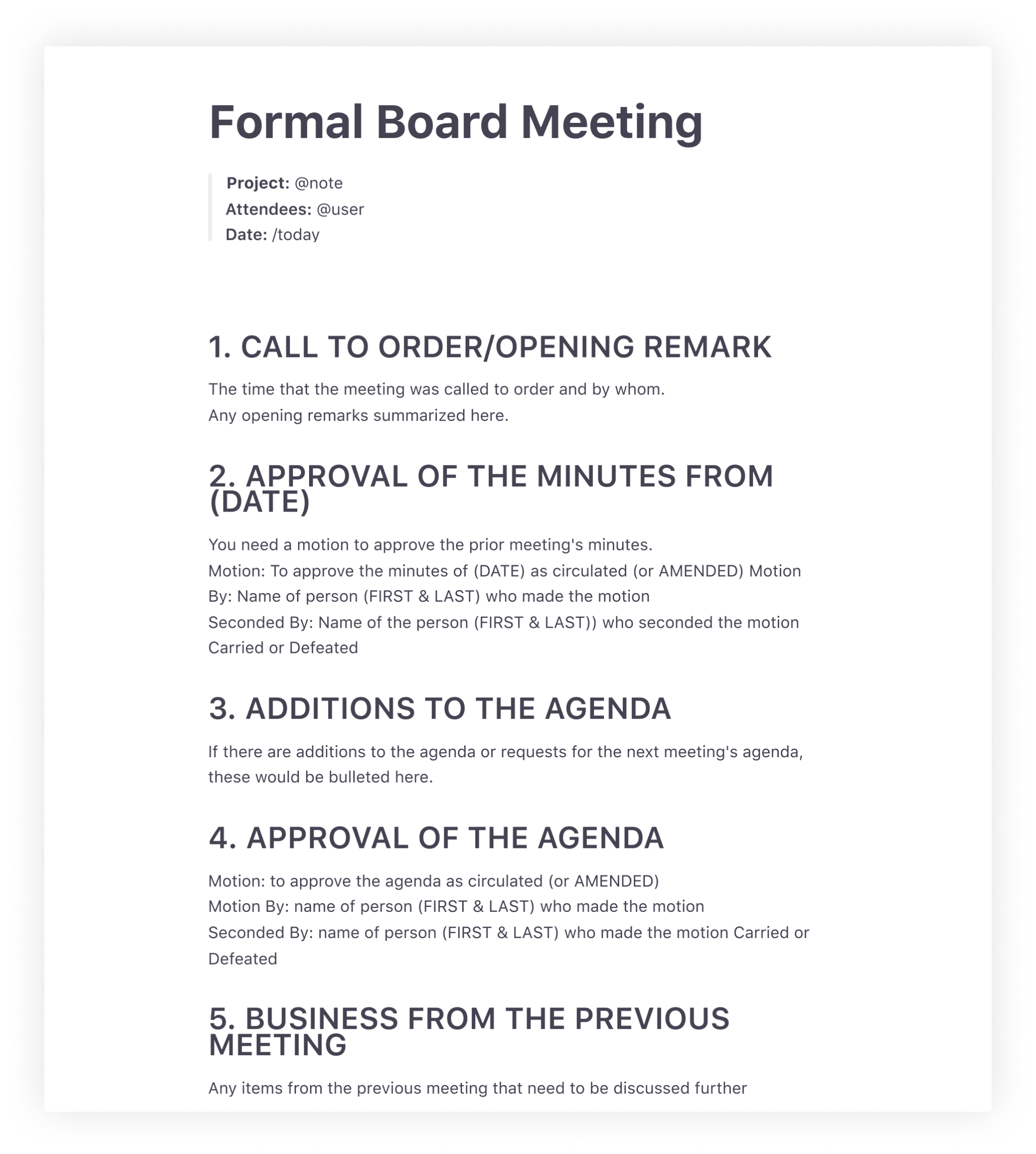 how to write effective meeting minutes with example writing minutes of meeting