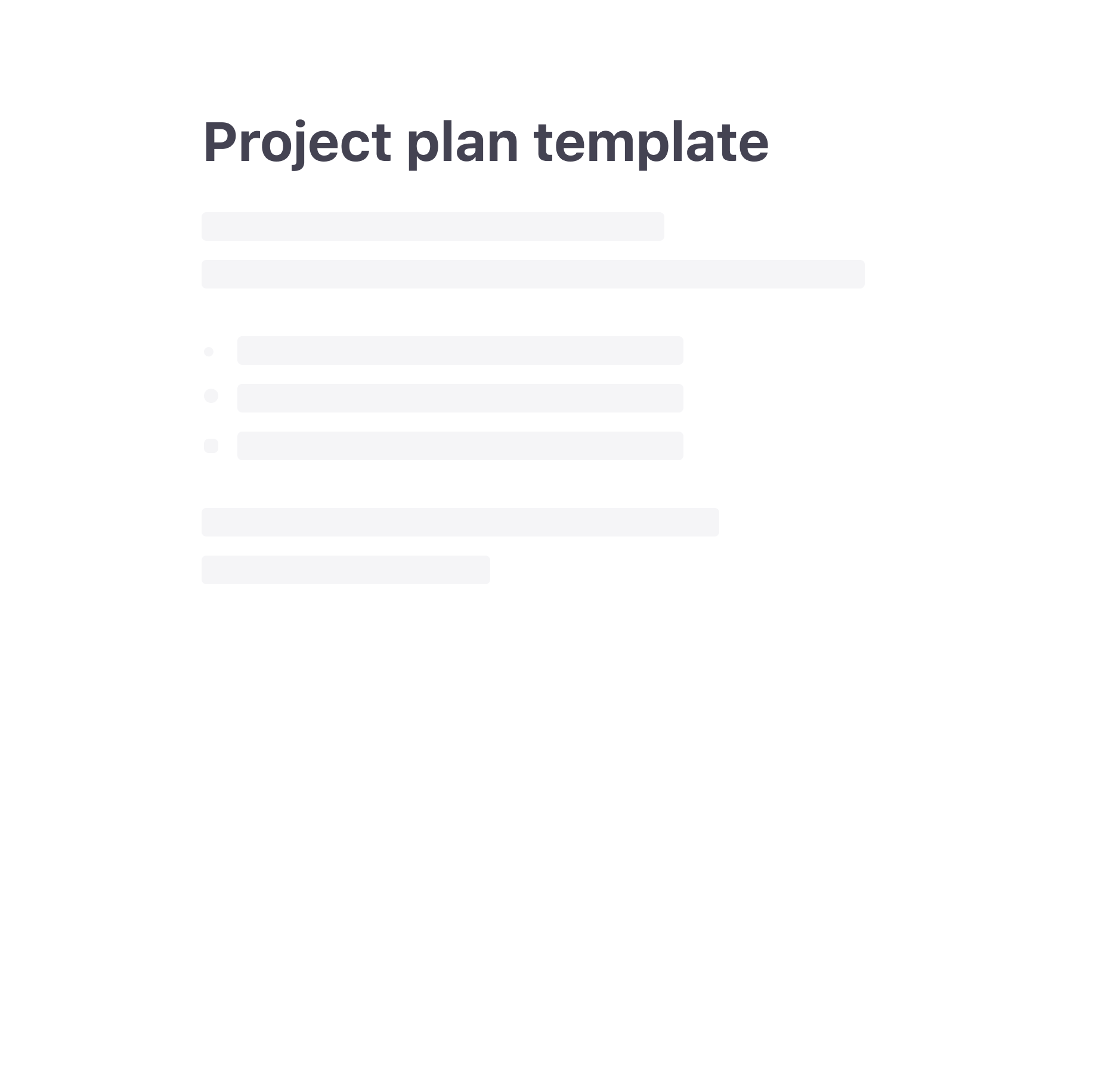 Ready-To-Use Project Plan Template