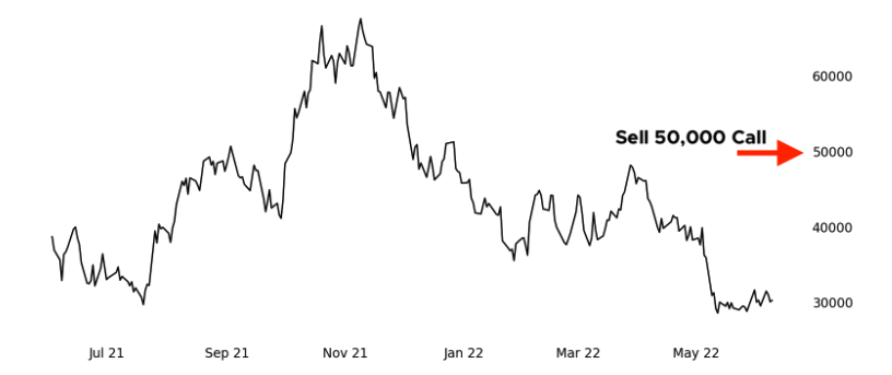 Bitcoin (BTC) Price History with Options Hedge Example