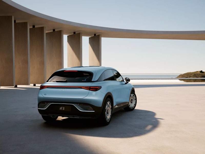 smart #3 stilltur upp og séð að aftan