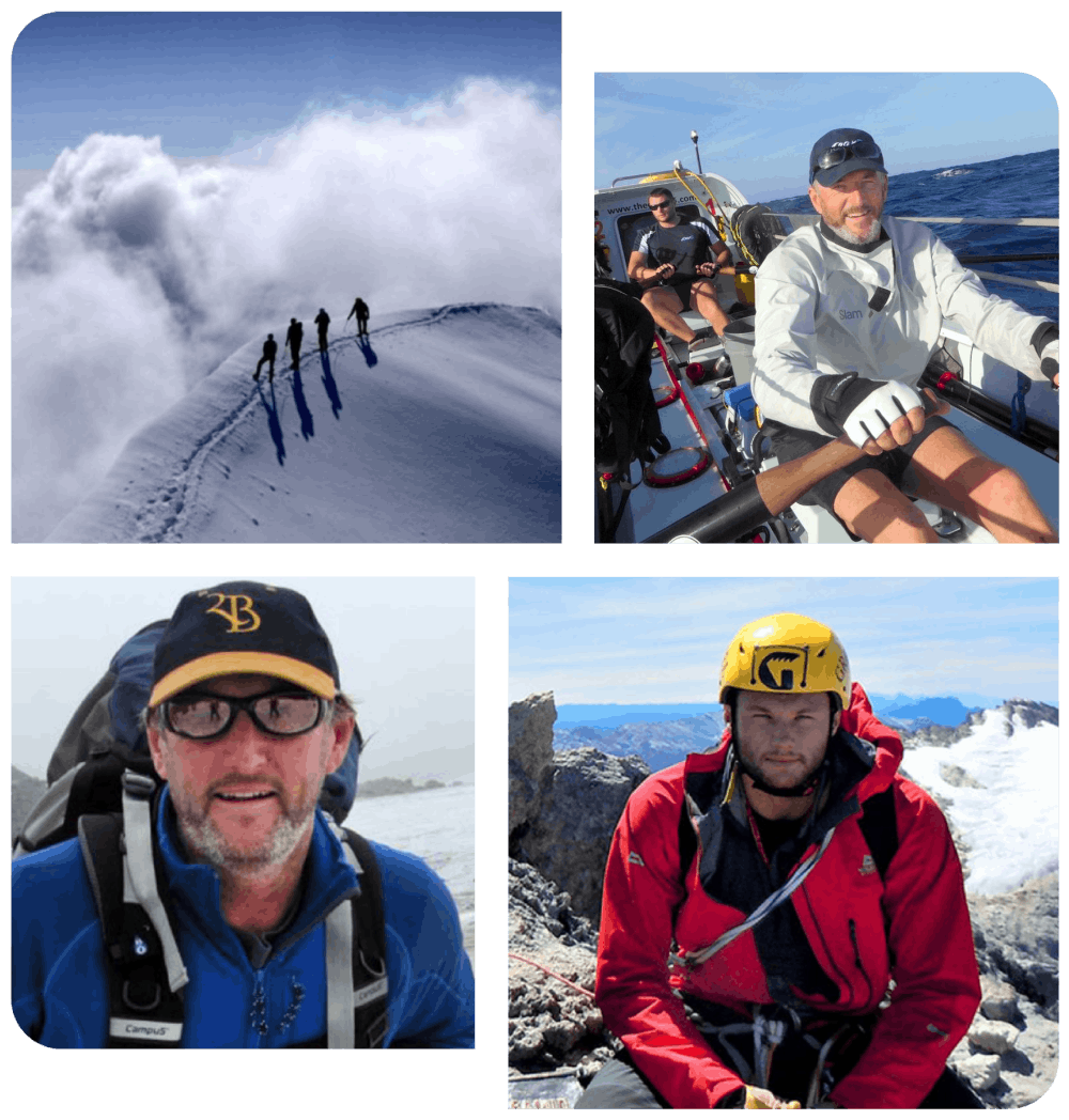 Adventurous team of individuals