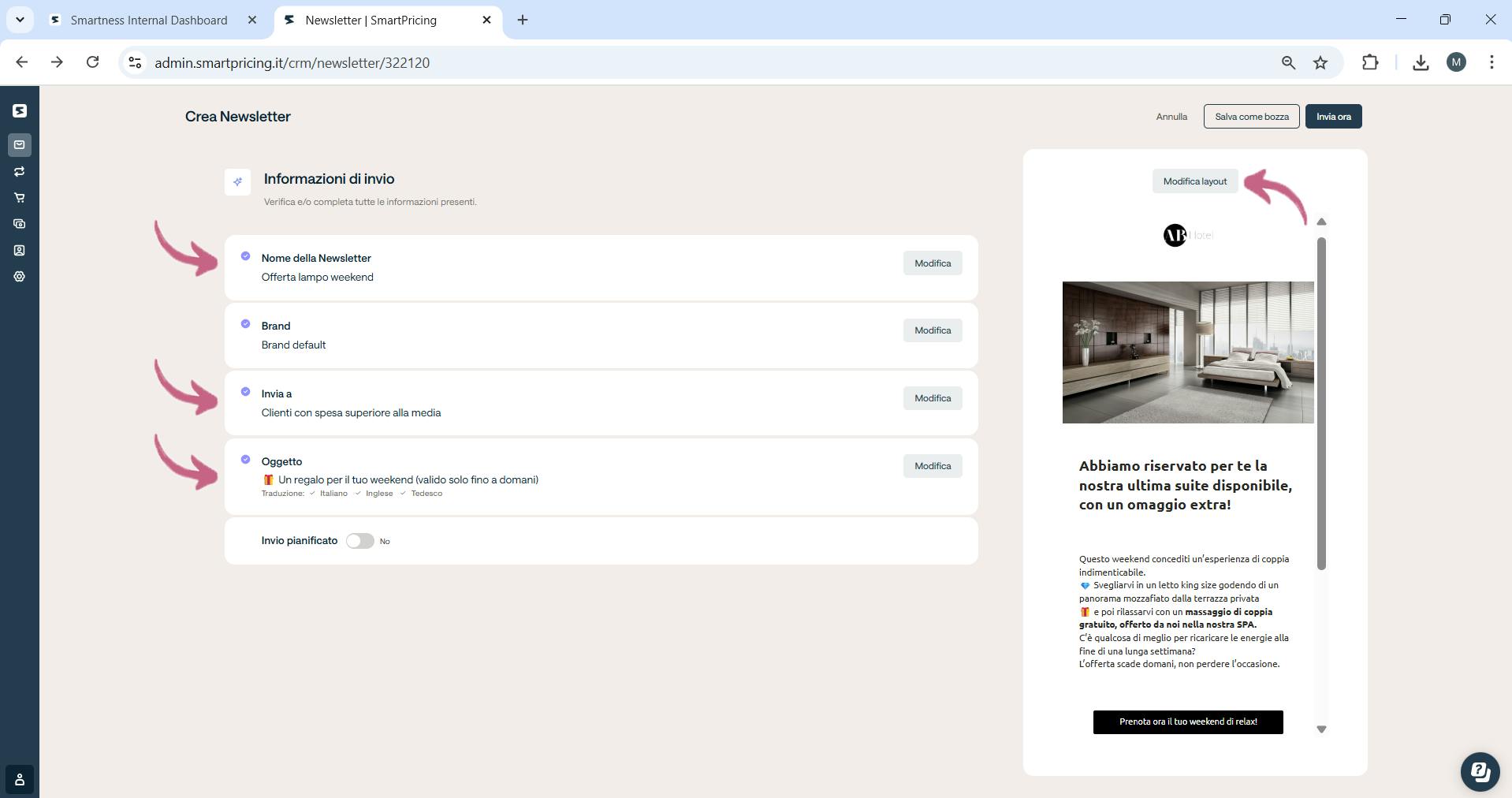 Creazione di Newsletter con Smartconnect