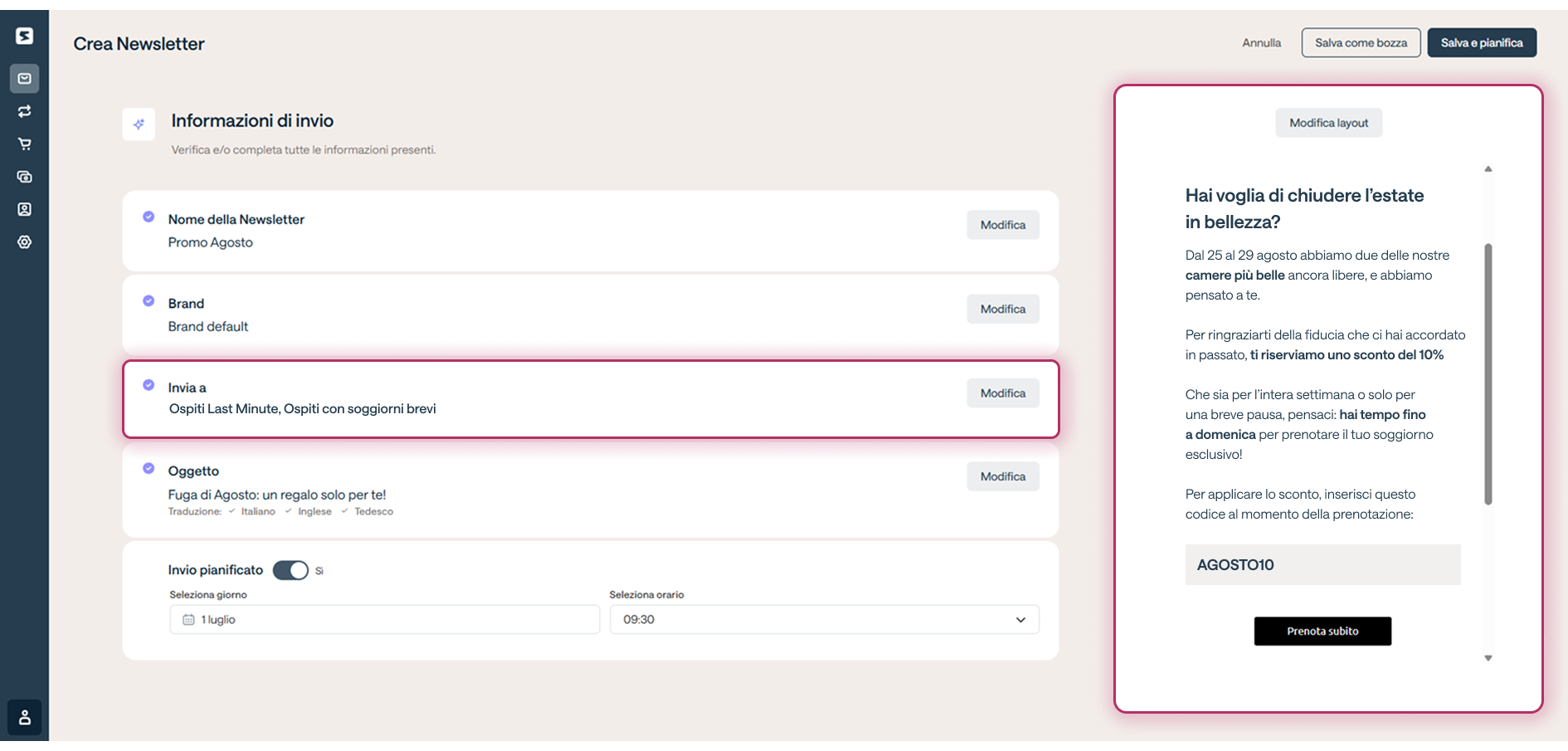Smartconnect - Newsletter promo agosto