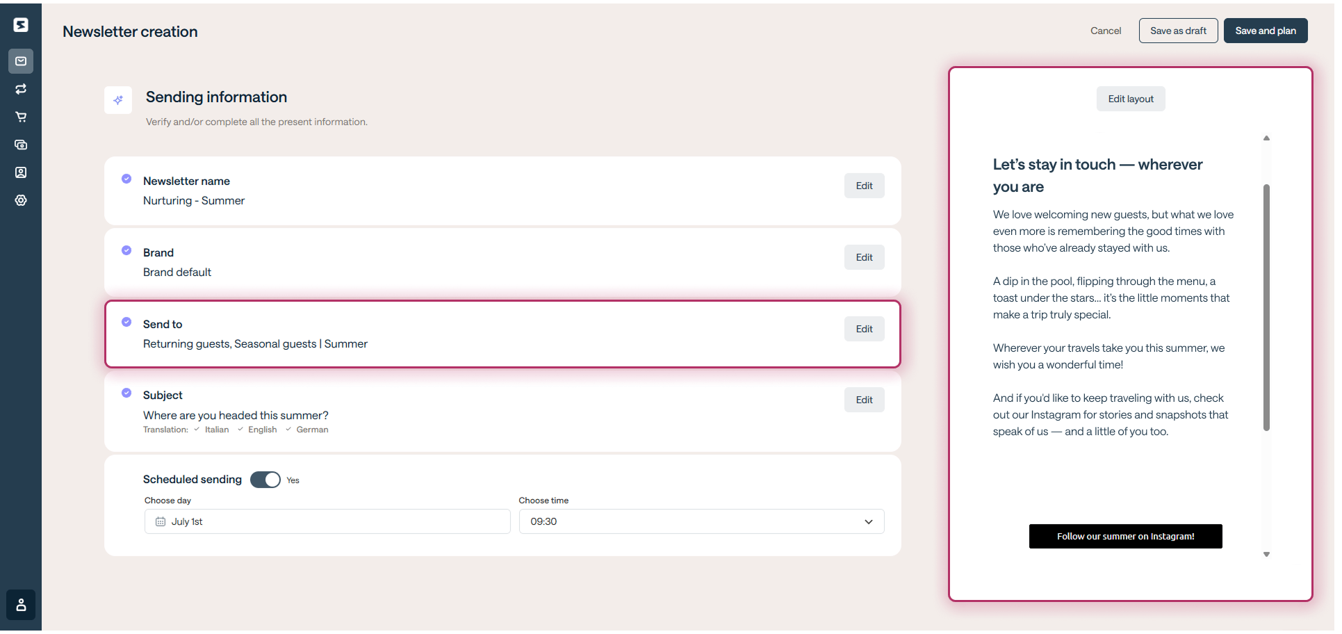 Smartconnect - Creating a newsletter