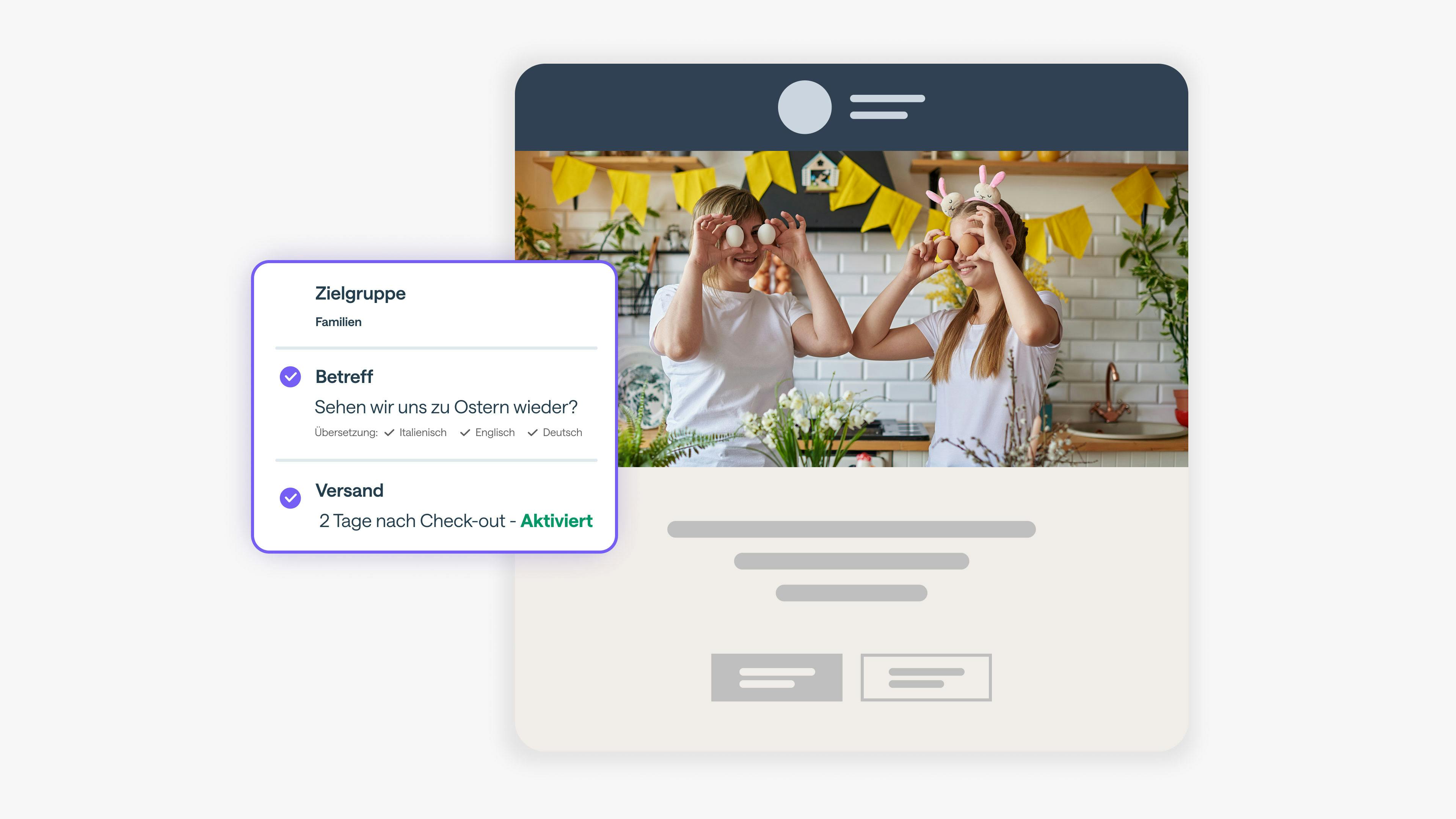Beispiel-Newsletter, der Sommergäste zum Wiederkommen aninimiert | Smartconnect