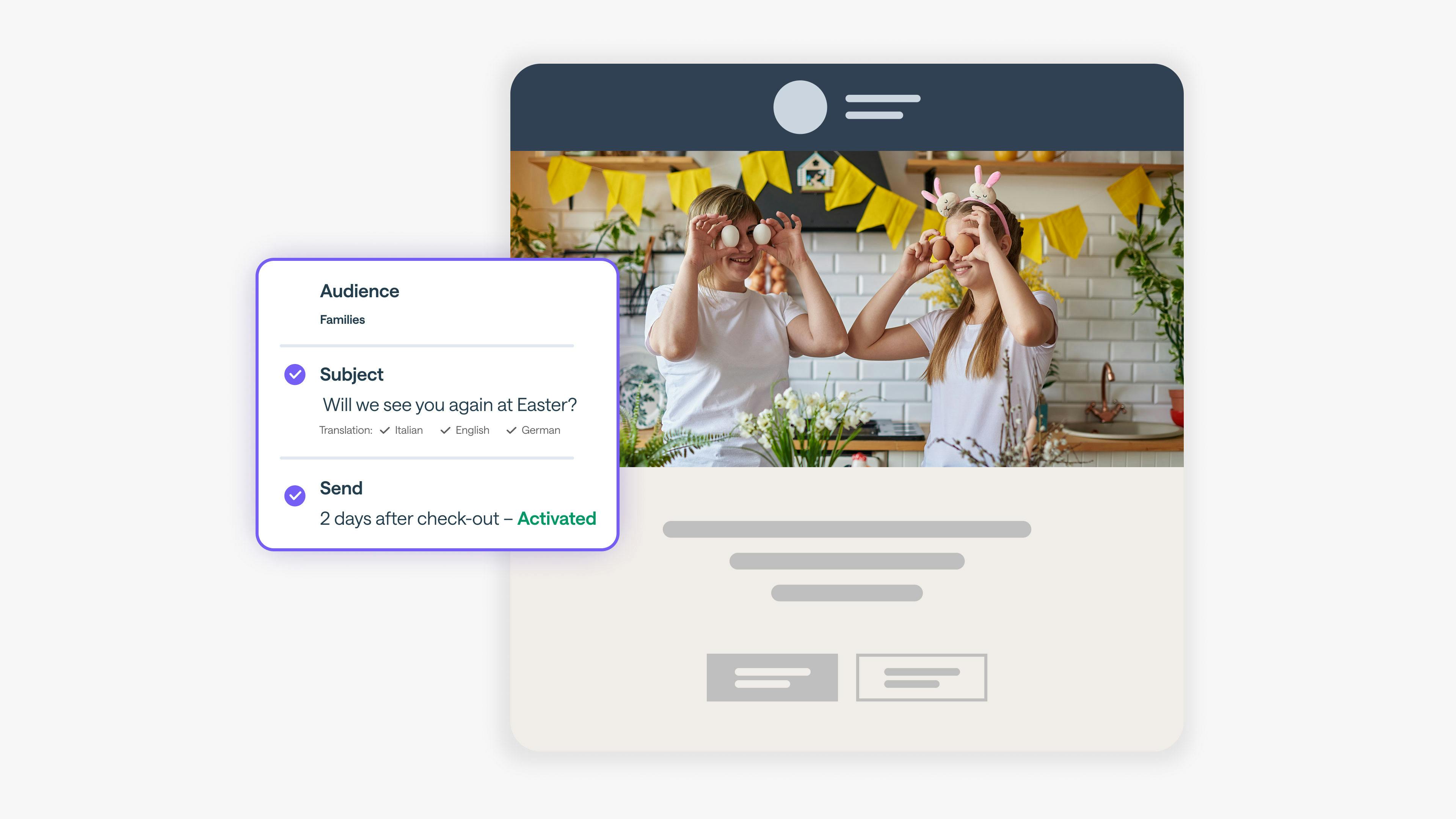 Example of a newsletter to make guests return | Smartconnect