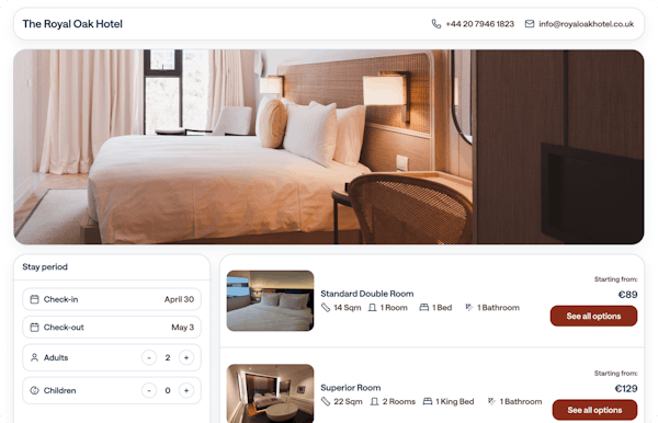 Booking engine