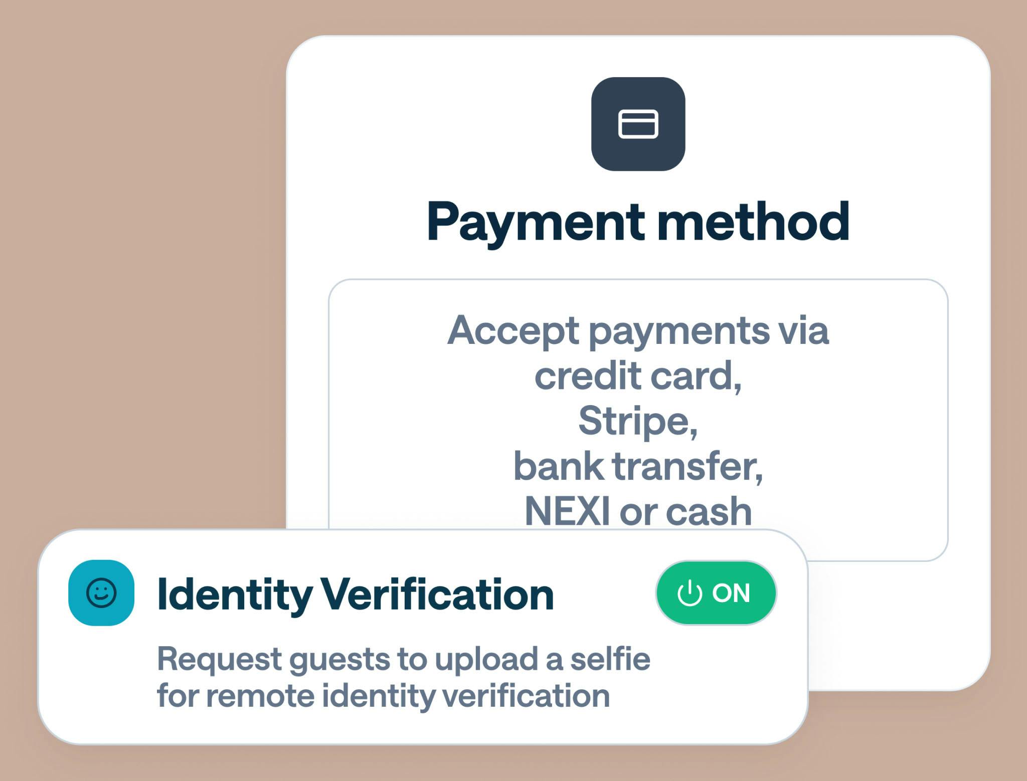 Booking engine - Self check-in and bureaucracy