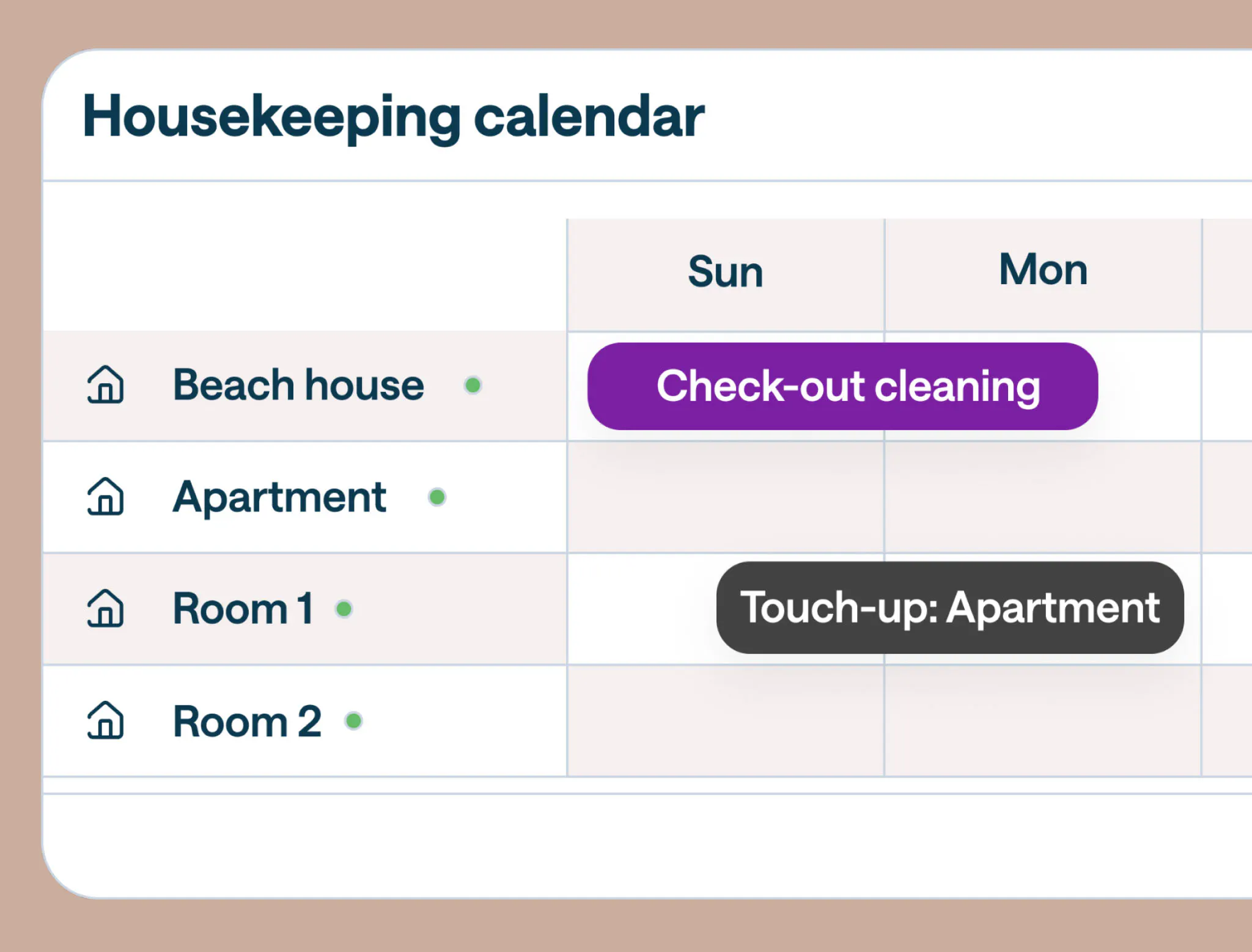 Housekeeping - calendar