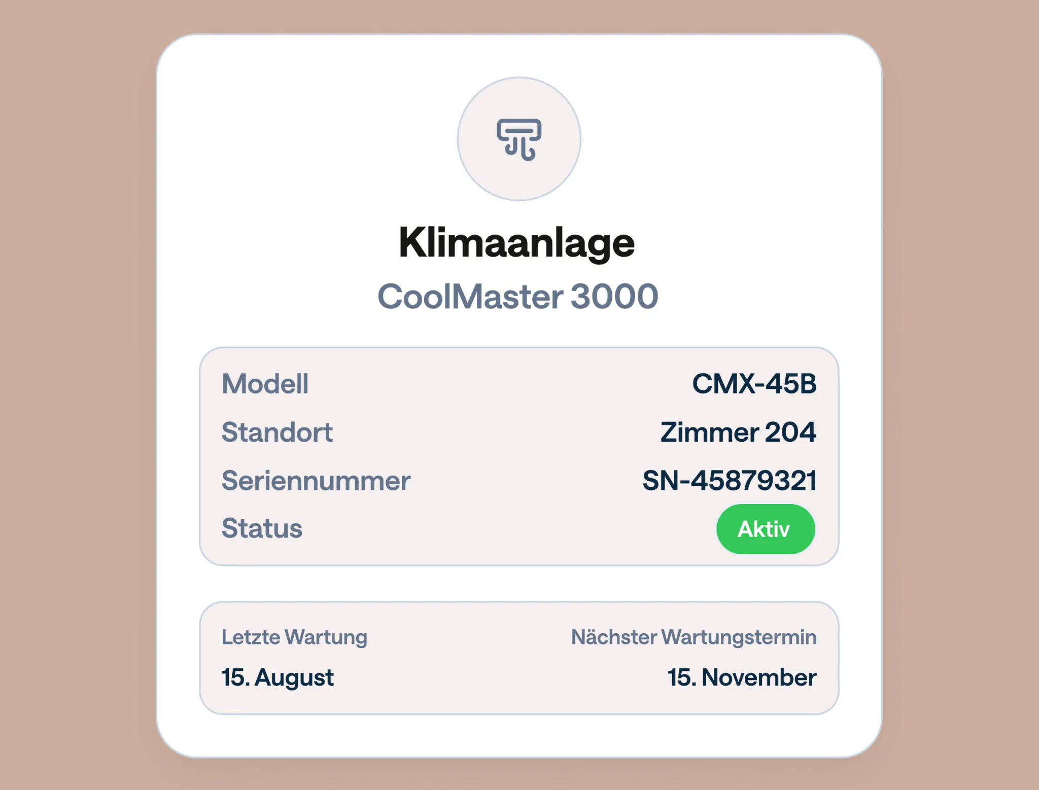 Maintenance - asset tracking