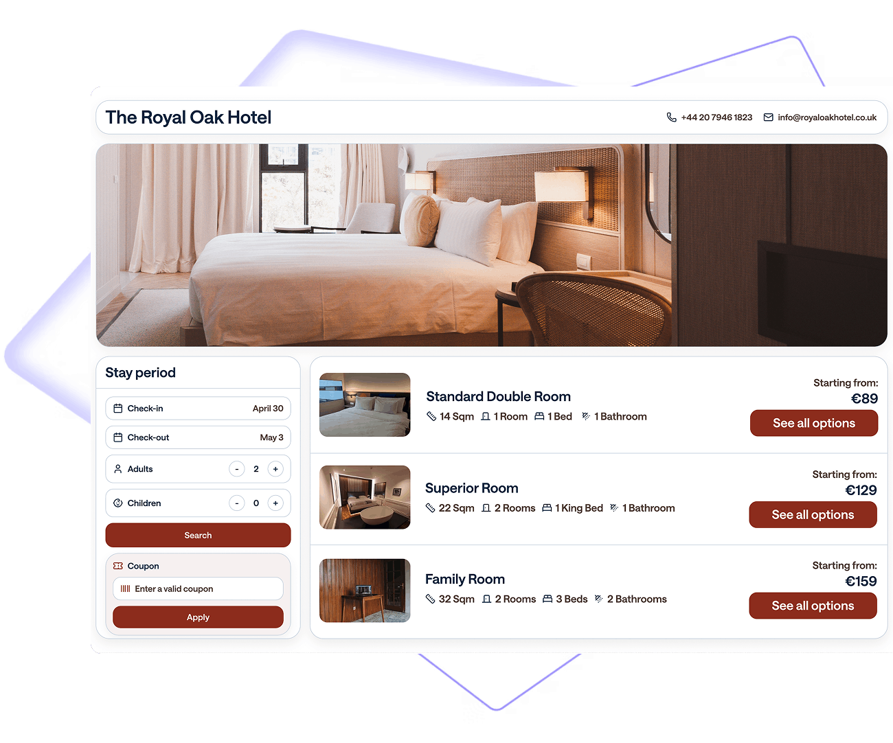 Booking engine demo request