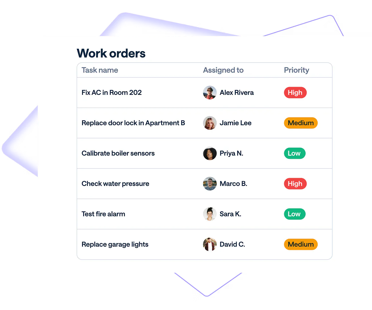 Maintenance demo request
