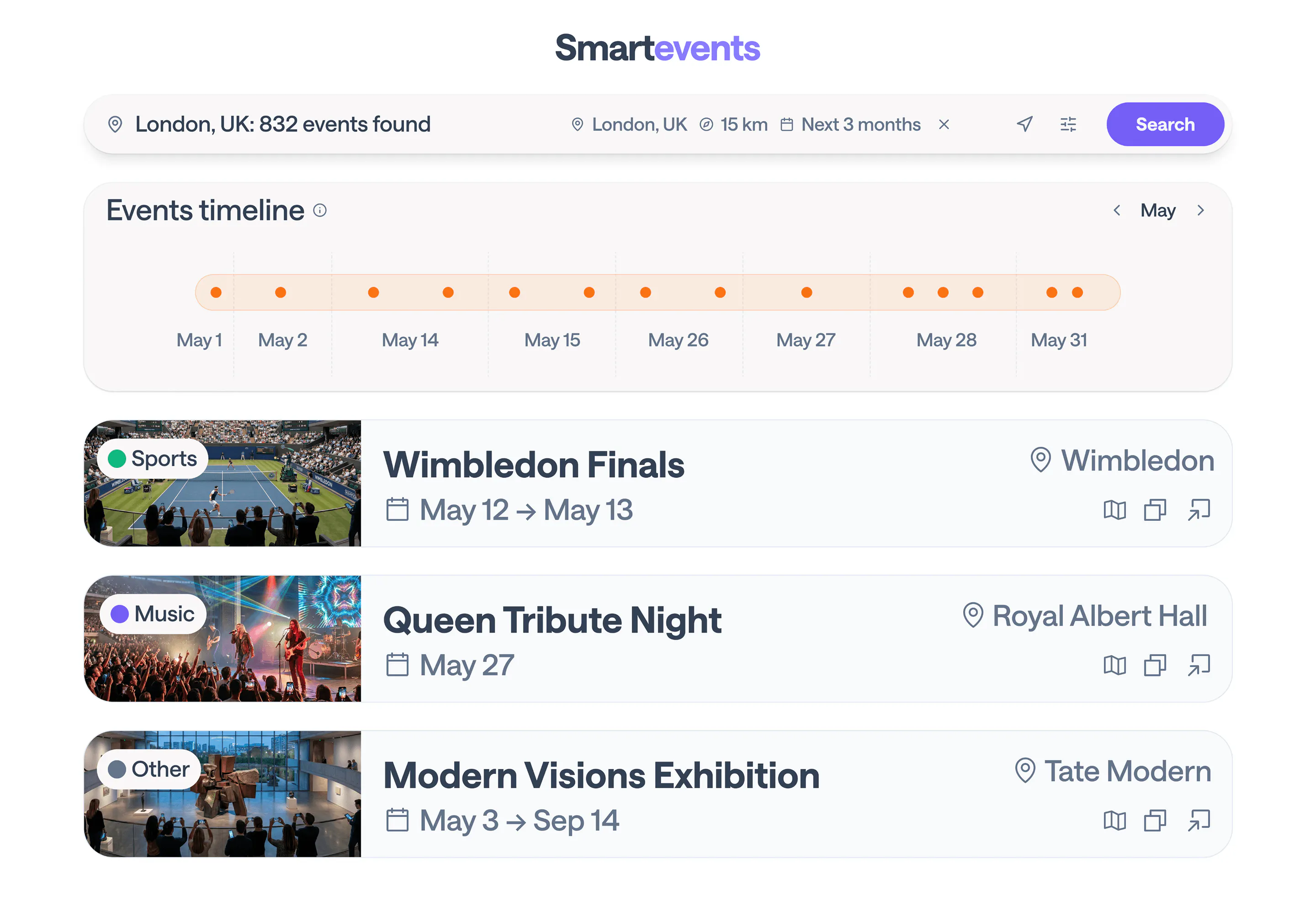 Smartevents - homepage