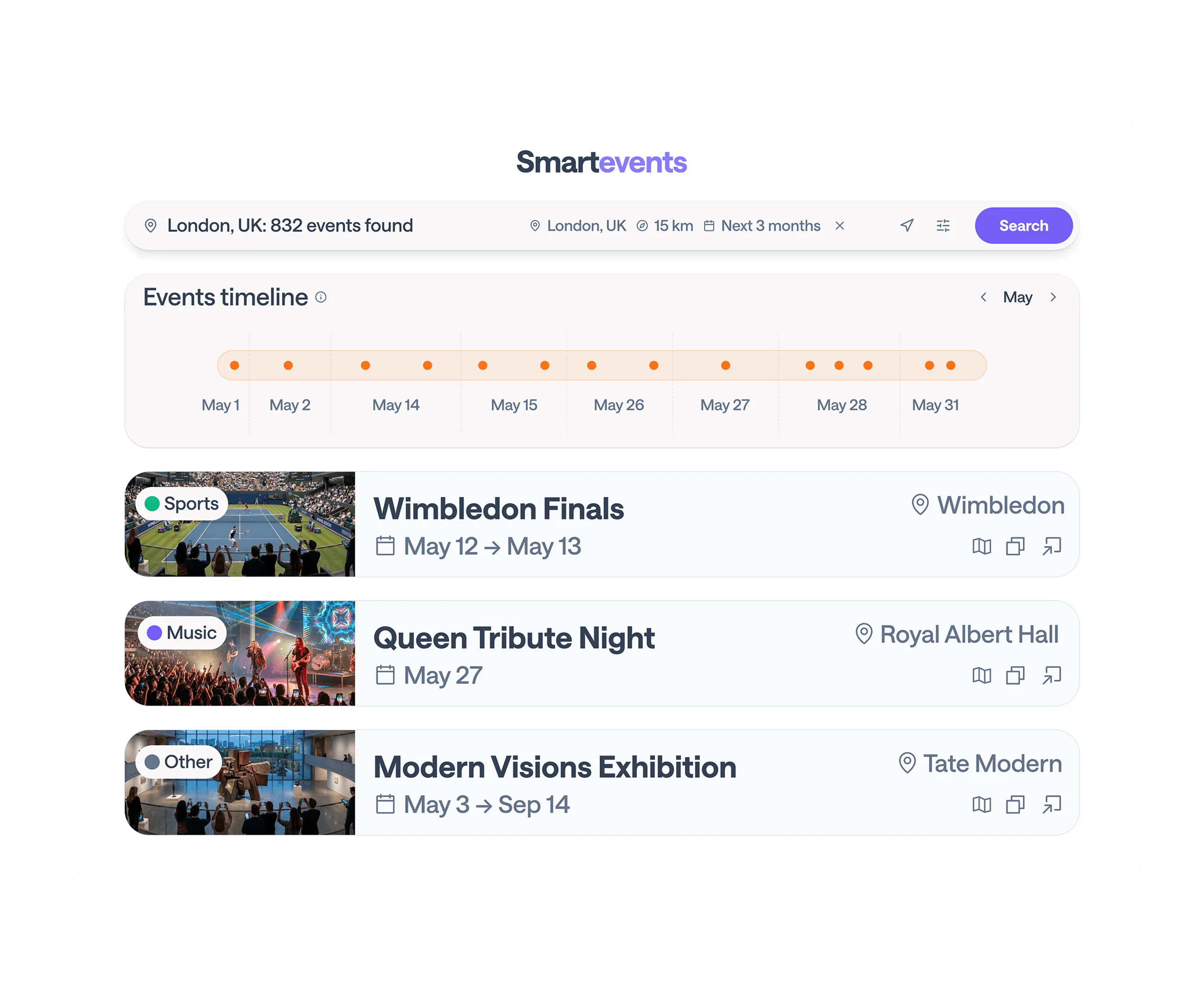 Smartevents - Sign up now
