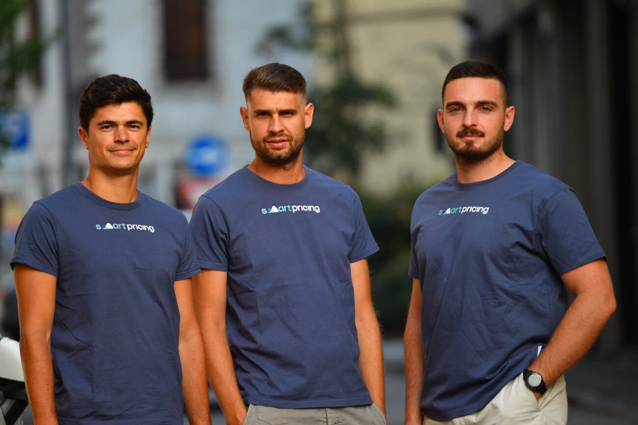 Smartpricing founders: Luca Rodella, Tommaso Centonze and Eugenio Bancaro