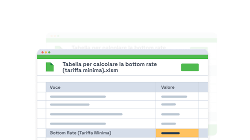 Tabella per calcolare la bottom rate (tariffa minima)
