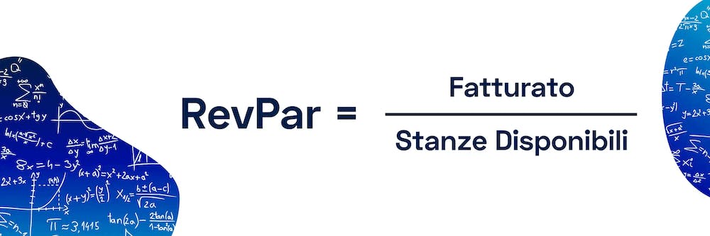Formula calcolo RevPar utilizzando fatturato e numero camere disponibili