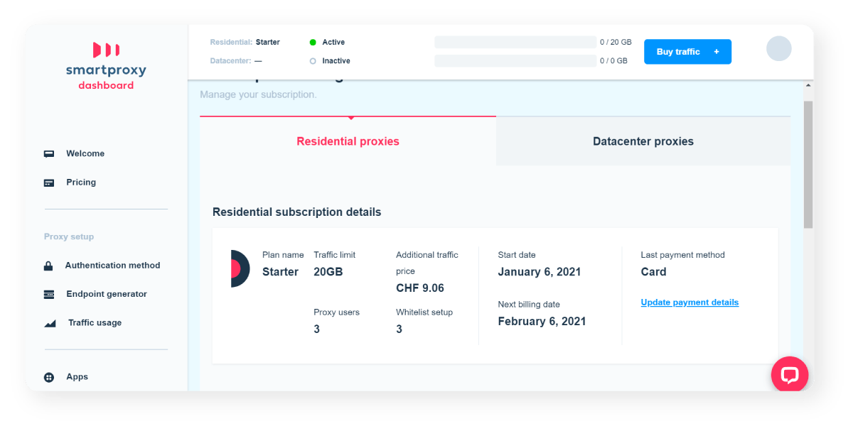 Purchasing a plan