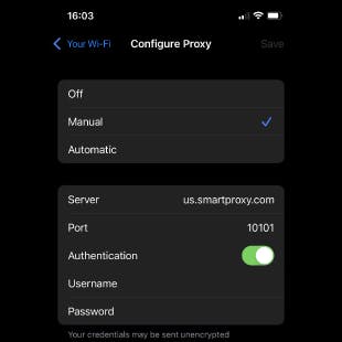 residential proxy for iPhone