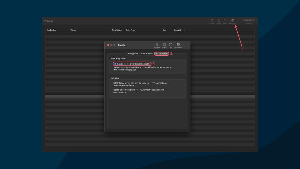 Proxifier - Enable HTTP proxy servers support