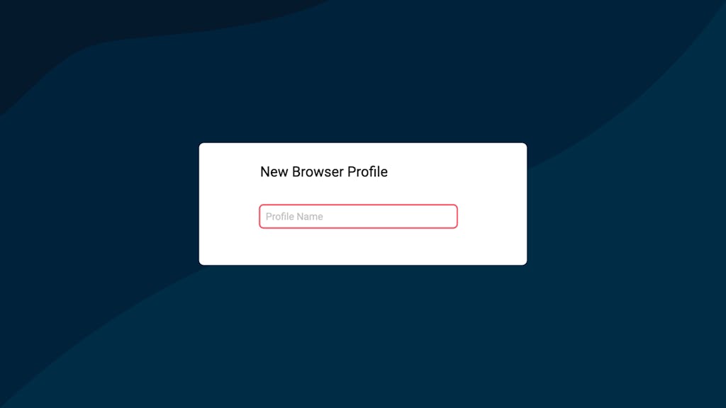 Profile Name field
