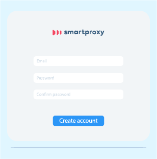 Smartproxy new user registration form