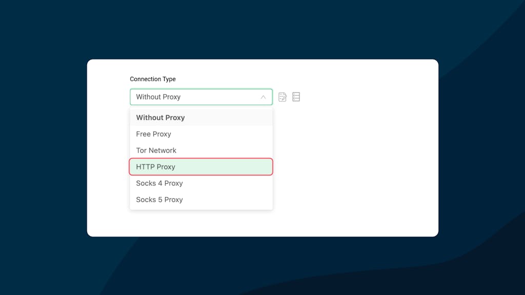 Connection Type section