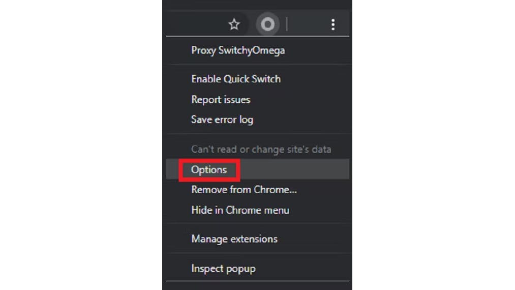 smartproxy configuration-switchyomega-step1