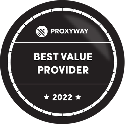 proxyway best value provider badge