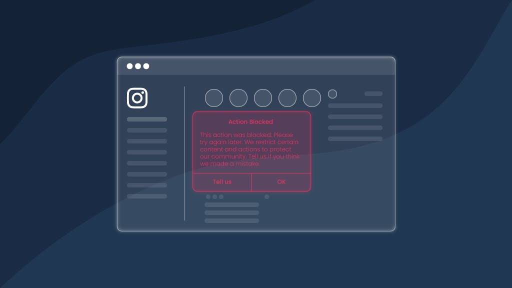 Instagram action block error